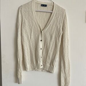 GAP Ivory Textured Cardigan